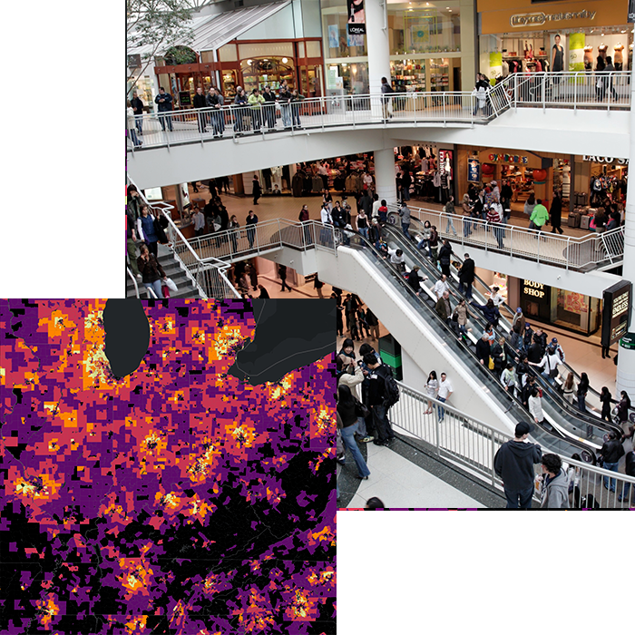 Mapa 3D de zona montañosa en colores vibrantes