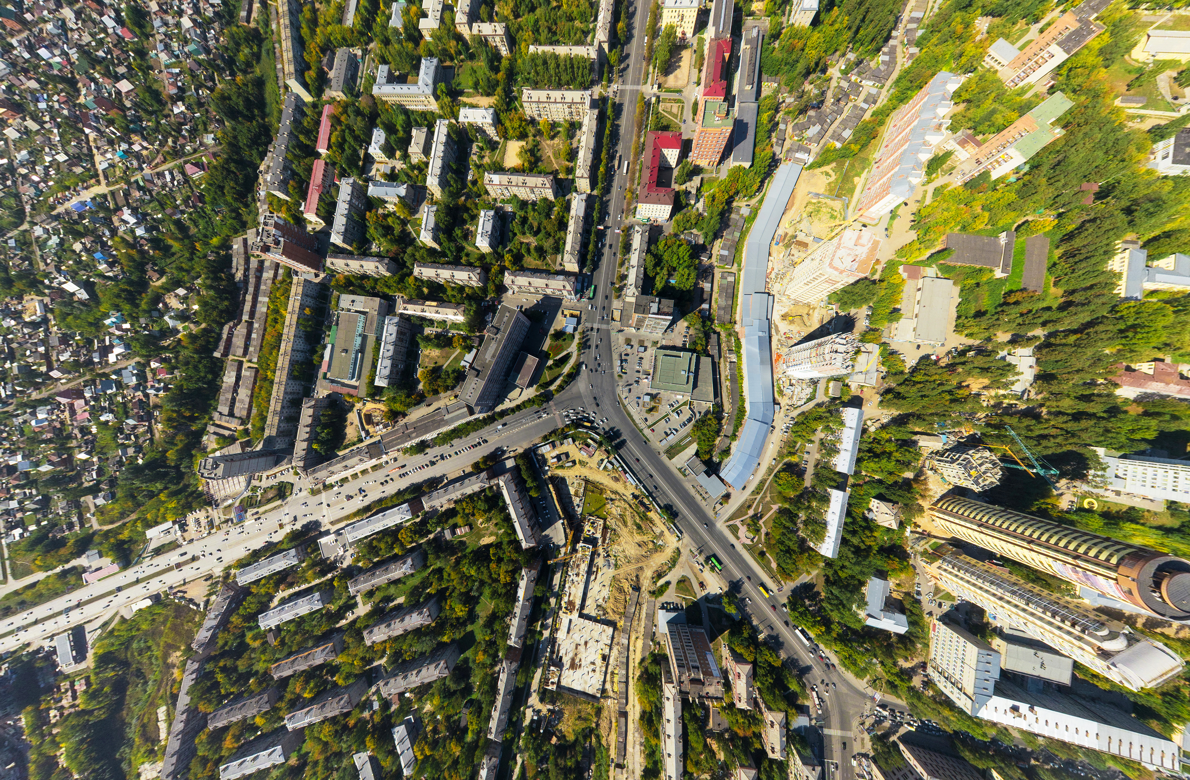 A 3D map of Los Angeles with buildings represented as white blocks
