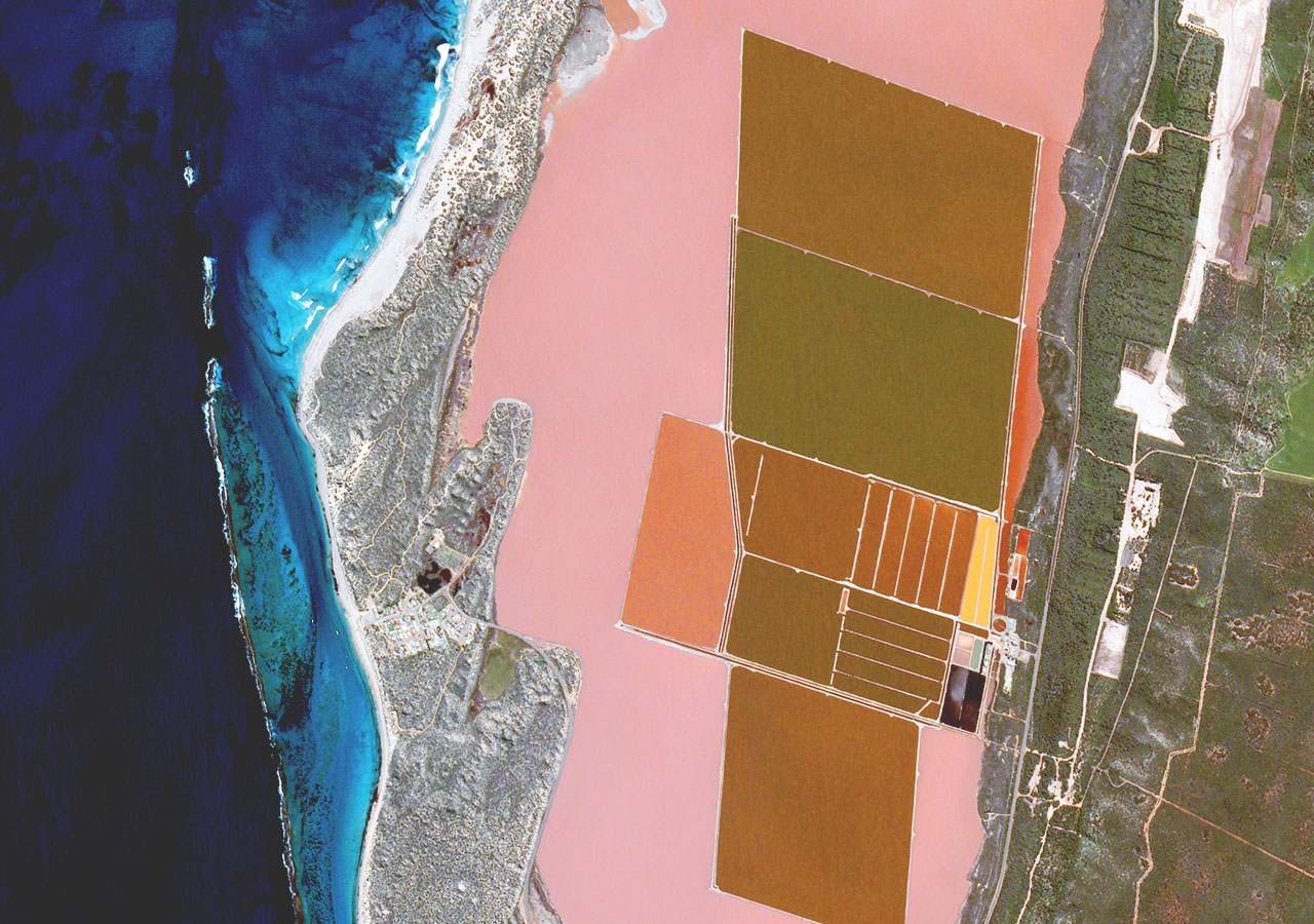 Planta de cultivo de microalgas Hutt Lagoon, en Australia Occidental