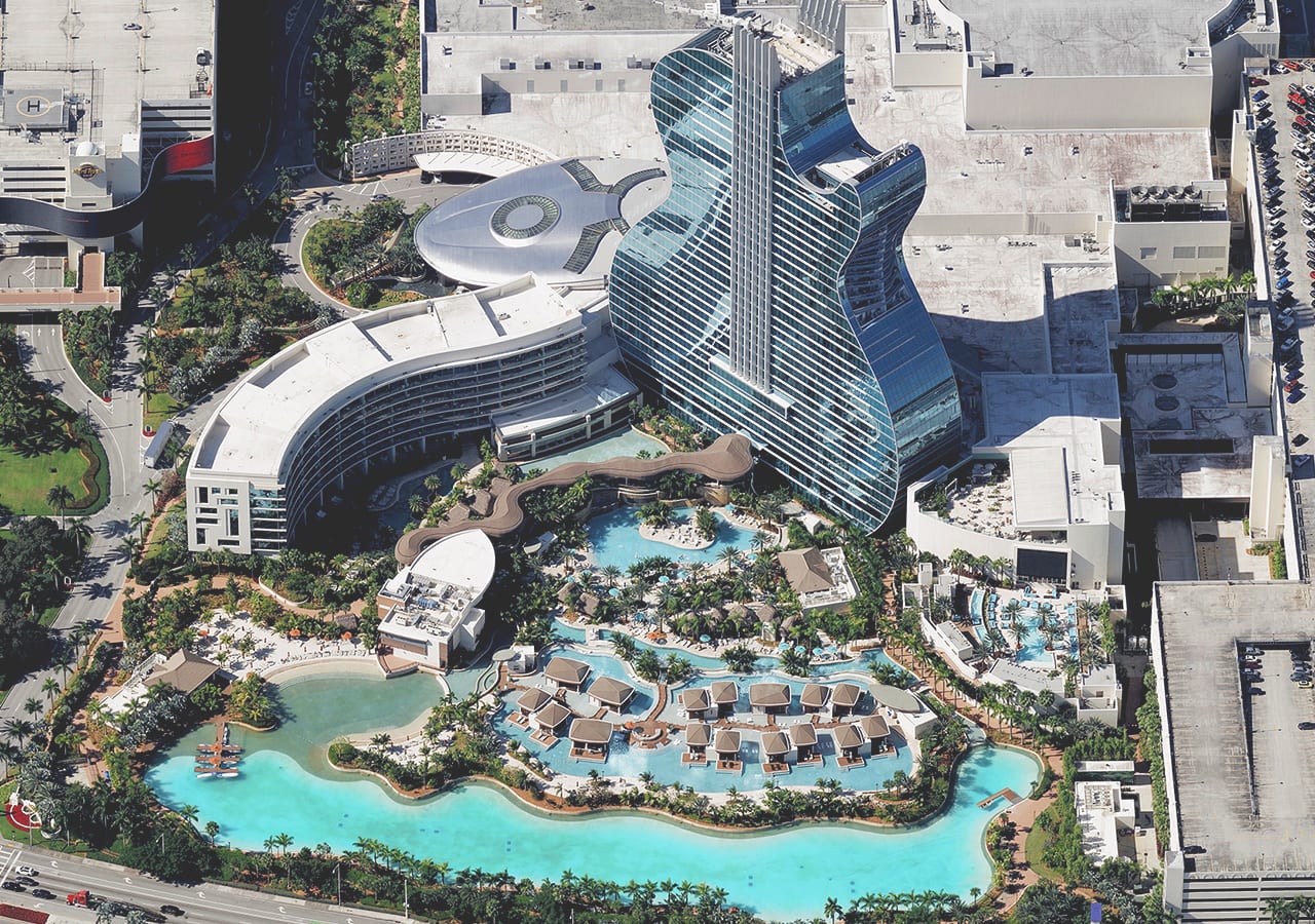 Imagen oblicua recopilada por Vexcel Data Program, de Seminole Hard Rock Hotel & Casino Hollywood (Florida)