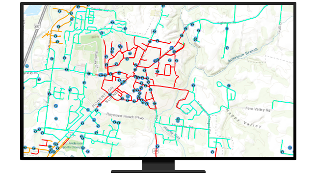 Map of work orders and issues