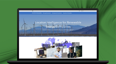 Un ordenador portátil con ArcGIS Hub
