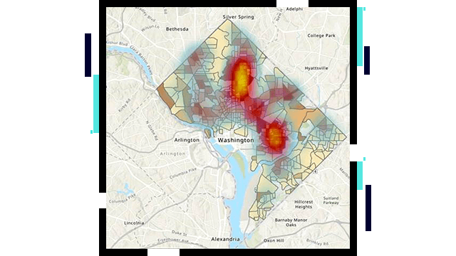 Mapa de calor de Washington, DC